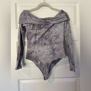 Pink Lily- Off the Shoulder- Tie Dye Bodysuit- Size Large